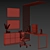 Sleek Office Setup: Lamp, PC, Chair 3D model small image 5