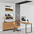 Sleek Office Setup: Lamp, PC, Chair 3D model small image 6
