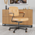 Sleek Office Setup: Lamp, PC, Chair 3D model small image 9