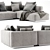 Flexform Lario Chaise Longue Sofa: Stylish and Spacious 3D model small image 3