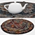 Round Carpets Set 204 - Versatile 6-Piece Rug Collection with Different Textures 3D model small image 3