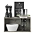 Sleek Kitchen Accessories Set 3D model small image 1