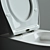 Ceramica Nova Pearl Hanging Toilet (CN8001) - Animated Lid and Seat 3D model small image 2