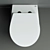 Ceramica Nova Pearl Hanging Toilet (CN8001) - Animated Lid and Seat 3D model small image 3