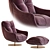 Sophia Swivel Armchair: Modern Comfort for Your Space 3D model small image 2