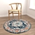 Versatile Round Carpet Set 209 3D model small image 4