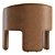 Modern Milo Baughman Leather Armchair 3D model small image 2
