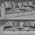 Poliform Dune Modern Designer Sofa 3D model small image 4