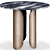 Marble Top Oval Leg Coffee Table 3D model small image 1