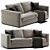 Modern Minotti Andersen 2-Seater Sofa 3D model small image 1