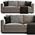 Modern Minotti Andersen 2-Seater Sofa 3D model small image 2