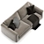 Modern Minotti Andersen 2-Seater Sofa 3D model small image 3