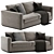 Modern Minotti Andersen 2-Seater Sofa 3D model small image 4