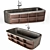 Kreoo Hug: Luxurious Stone Bath 3D model small image 1