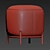 Elegant Hemlock Ottoman: Fabric & Velvet 3D model small image 3