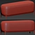 Elegant Hemlock Ottoman: Fabric & Velvet 3D model small image 4