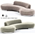 Modern Upholstery Sofa by Kagan: Sleek Design & Premium Comfort 3D model small image 1