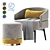 Frato Cario Armchair Parma Stool: Modern Comfort in Style 3D model small image 1