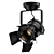 Vintage Hollywood Spotlight 3D model small image 1