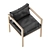 Elegant Leather Dining Chair - Eve Collection 3D model small image 3