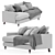 Joules DFS Sofa: Stylish, Spacious, and Comfortable 3D model small image 2