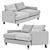 Joules DFS Sofa: Stylish, Spacious, and Comfortable 3D model small image 3