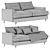 Joules DFS Sofa: Stylish, Spacious, and Comfortable 3D model small image 5