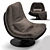 360° Rotation Axis Swivel Armchair 3D model small image 6