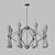 Sputnik Crosby 16-Light Chandelier. California Style 3D model small image 2