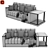 Atlanta Modern Stylish Sofa 3D model small image 4