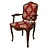 Elegant Wood Chair: 3 Textile Options 3D model small image 2