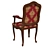 Elegant Wood Chair: 3 Textile Options 3D model small image 4