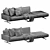 Luxury Flexform Soft Dream Sofa 3D model small image 3