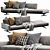 Luxury Flexform Soft Dream Sofa 3D model small image 4