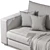Elegant Reversi XL Sofa 3D model small image 4