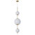 Bubles 1 Suspension: Elegant Glass and Brass Pendant 3D model small image 1