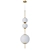 Elegant Brass and Glass Suspension 3D model small image 1