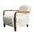 Title: Yeti Beige Cabana Chair - Stylish Comfort by Timothy Oulton 3D model small image 1