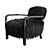 Cozy Yeti Black Cabana Chair: Timothy Oulton 3D model small image 1