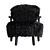 Cozy Yeti Black Cabana Chair: Timothy Oulton 3D model small image 4