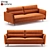 Ridan Barhat Ginger Sofa: Sleek Design, Superior Comfort 3D model small image 1