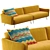 Vibrant Pop Sofa: Sleek and Stylish 3D model small image 1