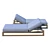 Sebastian Teak Chaise Lounge 3D model small image 2