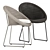 Sleek Rock Table & GiGi II Chair Set 3D model small image 4