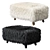 Yeti Cabana Footstool: Luxurious Comfort in Two Stunning Colors 3D model small image 1