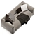 Modern Minotti Donovan Sofa 3D model small image 4