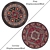 Versatile Round Carpet Set 3D model small image 2