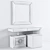 Elegant Franco Dressing Table Set 3D model small image 3