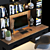 Sleek Black Office Set 3D model small image 2