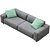 ITS KAZA Sofa: Compact, Stylish, Spacious 3D model small image 2